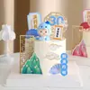 Nova Decoração de Bolo Estilo Chinês para Bebê de Um Ano, Cem Dias, Lua Cheia, Bebê Cobra "EU SOU Lua Cheia" Tela Decoração de Assar Plug-in Topper