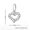 Colgantes de Animales Lindos Transfronterizos, Elementos Adorables de Oso y Delfín, Accesorios de Colgante de Acero Inoxidable Personalizados DIY Incrustados con Diamantes