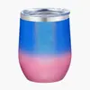 Europa y Estados Unidos para taza de huevo de 12 oz acero inoxidable 304 spray al vacío forma de U taza de cáscara de huevo swig copa creativa para vino tinto