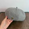 Boina para mujer, otoño e invierno, sombrero de calabaza estilo GD, elegante boina de pintor francesa, elegante y versátil, hace que la cara se vea más pequeña