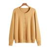 Cárdigan de Punto Transfronterizo para Mujer Otoño e Invierno Cuello Redondo Suéter Nuevo Andy Terciopelo 2025 Talla Grande Holgado