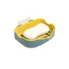 Estante de Almacenamiento para Baño con Ventosa Jabonera Sin Taladro Pegatina Fuerte Sin Marcas Estante de Drenaje Caja de Drenaje Doble Capa