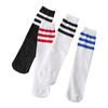 Calcetines altos hasta la rodilla para niños, calcetines de media caña de tres rayas para niños y niñas, uniformes escolares, calcetines a rayas, calcetines para el desempeño estudiantil, modernos