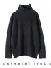 Suéter Casual Holgado de Cachemir para Mujer Otoño e Invierno, Cuello Alto Medio, Engrosado, Tejido de Punto de Cachemir Estilo Perezoso