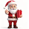 Adornos Colgantes Acrílicos de Papá Noel de Navidad Más Vendidos para Decoraciones del Árbol de Navidad del Hogar y Decoraciones de Escenas de Fiesta