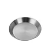 Placa Plana de Acero Inoxidable Engrosada para Desayuno en Casa, Uso Comercial para Pollo Frito y Papas Fritas, Plato Metálico de Presentación Estilo Ins