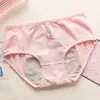 Calça Fisiológica de Algodão Feminina Respirável Sem Marcas Cintura Média Meninas Anti-Vazamento Lateral Calça Fisiológica de Algodão para Alunos do Ensino Médio Mulheres