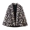 Ins estilo europeo y americano transfronterizo 2026 nueva moda elegante para mujer al por mayor para el trabajo retro estampado de leopardo holgada chaqueta de algodón