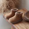 Botas de Algodón|Niños y Niñas Otoño e Invierno Estilo Coreano de Segunda Mano con Cremallera Lateral Forradas de Polar Cálido Botas Casuales para Niñas Botines