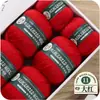 Fio de lã mercerizada 100% lã merino 100g rolo grande novelo de lã de espessura média para tricô à mão atacado feito à mão