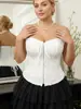 Top espartilho jacquard sob medida plus size estilo corte para usar por cima da roupa, top justo que afina a cintura, efeito emagrecedor, XXXXL