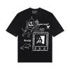 Nova Camiseta de Base Melancólica Rica de Segunda Geração Erd Sketch Graffiti Solta Casual de Manga Longa Marca Tendência Masculina e Feminina Camiseta de Manga Longa