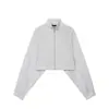 Moda Femenina Europea y Americana Transfronteriza Aliexpress Venta Caliente Elegante Chaqueta Corta Ligera de Manga Larga con Cuello Alto + Conjunto de Pantalones Scimitar