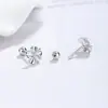 Aretes de Flor para Mujer, Joyería para Orejas de Plata 925, Lujo Ligero y Sensación de Alta Gama, Accesorios Transfronterizos, Aretes de Diseño de Nicho, Regalo de Cumpleaños