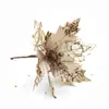 Flor de Natal Dourada simulação Flor de Natal Flor decorativa para árvore de Natal 20cm Flor de Natal de flanela com lantejoulas