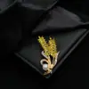 Broche de Espiga de Trigo Acessório de Roupa para Mulheres, Alfinete Único para Casaco e Terno, Broche Simples e Elegante, Acessório da Moda para o Dia a Dia