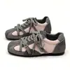Diseño retro de bloques de color, zapatillas de entrenamiento alemanas estilo ballet para mujer, nueva colección otoño 2026, zapatos deportivos y casuales de tiras cruzadas, modernos y versátiles