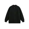 Yidao Roupas Vintage 2026 Outono Novo Estilo Retro Americano Minimalista Cor Sólida Solta Zíper Duplo Gola Alta Jaqueta de Tricô