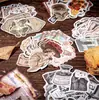 Pacote de Materiais Retrostory Série Anos de Luz e Sombra Diário Vintage Material para DIY Base de Decoração 51 Folhas 8 Designs