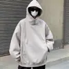 Sudadera pesada gris con botones y cuello alto para hombre, chaqueta con capucha para primavera y otoño, nuevo modelo 2006, camiseta básica de marca juvenil moderna