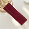 Faixa de Cabeça Esportiva Lisa de Cor Sólida Europeia e Americana Moda Primavera e Verão Lenço Versátil para Viagem Fotografia Faixa de Cabeça Elástica Macia Absorvente de Suor