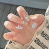 Europa y Estados Unidos piezas de uñas de venta caliente transfronterizas parche de uña postiza de alta gama europea estilo ins ojo de gato armadura para llevar