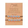 Pulseira de Contas Brilhantes de Amor da Sorte Transfronteiriça Simples Pacote com Dois Pulseira de Gancho Amizade Casal Pulseira
