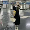 Vestido Casual de Contraste de Talla Grande con Cintura Ajustada para Figura de Pera, Adelgazante y que Cubre el Vientre para Chicas Gorditas, Falda Vintage Chic Estilo Hong Kong para Mujeres