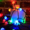 Bola de luces pequeñas de colores para exteriores, solar, impermeable, para dormitorio, camping, decoración, niña, corazón, romántica, luces pequeñas de colores, decoración navideña