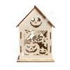 Casa de madera transfronteriza para Acción de Gracias, Halloween, grafiti de otoño, manualidades, casa de madera de calabaza, mesa fantasma, decoración para fiestas, bricolaje