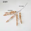 Folha de Eucalipto Dourada Dossel de Lótus Dourado Balde Doméstico Acessórios de Decoração Loja de Flores Artesanal diy Material Simulação Azevinho