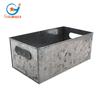 Cubo de hierro vintage para flores, caja de hierro gris, maceta cuadrada de hierro galvanizado