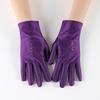 Guantes de protección solar elásticos de licra de color sólido para mujer, nuevos guantes de conducción de alto rendimiento con bordado de flores, para primavera y verano