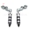 Pedal de Pie Modificado para Motocicleta Aleación de Aluminio Plegable Pedal de Pie Trasero Parachoques Adecuado para Tubo de Diámetro de 32 mm