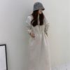 Vestido Largo Sencillo de Color Sólido Estilo Coreano con Forro de Polar para Primavera y Otoño 2026, Ceñido a la Cintura, de Moda, Adelgazante, Vestido Sudadera de Cuello Redondo para Mujer Venta al por Mayor