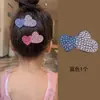 Pinza para el Cabello de Corazón con Pedrería Estilo Nuevo Pinza Lateral Pinza para la Frente Fijación del Cabello Pinza Bb para Niñas para Sujetar el Flequillo