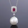 Huabi Joyería Base de Cobre Chapado en Oro Incrustado Gema Simulada Perla Estilo Simple Juego de Cuentas para Mujer 14mm 12mm