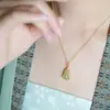 Collar de Calabaza de Jade Hetian Natural para Mujer Retro Nicho Lujo Accesible Diseño Estilo Chino Moda Clásico Esmalte Cadena para Clavícula