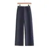 Pantalones de cintura alta, pierna curva para mujer, nueva moda de otoño, pierna ancha, holgados y cómodos, versátiles, adelgazantes, pantalones casuales de pierna recta