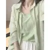 Camisa de manga larga protectora solar 2026, estilo japonés inspirada en Hong Kong, corte holgado, prenda exterior casual moderna y versátil para mujer, perfecta para el verano