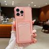 Adequado para Capa de Celular Apple 17 Pro com Inserção de Cartão, Capa Protetora para iPhone 16/15, Porta-Cartões 14/13, Porta-Fotos de Silicone