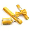 Conjunto Especial de Coleira e Guia de Veludo Cisne para Cachorro Suporte para Saquinhos de Cocô para Cães Pequenos e Médios