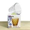 Taza creativa de gota de lluvia colorida seis piezas de vaso de vidrio de color arcoíris taza individual taza de regalo venta al por mayor logo impreso