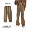 Pantalones Casuales Pesados de Otoño e Invierno para Hombre Isla Cai Xiang, Unisex Estilo Callejero Americano con Cordón Forrados de Forro Polar Pierna Recta Pantalones Deportivos para Hombre