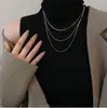 Collar Plano Multicapa Estilo Transfronterizo Europeo y Americano para Mujer, Diseño de Nicho, Cadena de Clavícula de Moda, Nueva Cadena para Suéter 2026