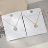 Cadena para Clavícula Elegante de Zirconia Chapada en Oro Real para Mujer, Diseño de Nicho, Collar de Mariposa Calado de Gama Alta, Cadena Sencilla para el Cuello