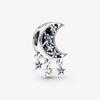 Pandora Sow Beads Branco Cobre Banhado A Prata Estrela Pingente Nova Chegada Xinghe Luz Pulseira De Luxo Colar De Contas Feminino
