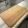 Alfombra de piso de forro polar coral acolchada a rayas, felpudo absorbente para puerta de baño, alfombra de baño antideslizante Temu Amazon, directo del fabricante