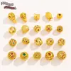 Chapado en Cobre con Oro Real Estilo Chino Oro Antiguo Gota de Aceite Aleación Espaciadores Huecos Cuentas Sueltas Accesorios para Pulseras DIY Materiales