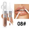 Julystar Labial Fácil de Colorear Doble Cara Espejo Brillo de Labios Maquillaje Multicolor Larga Duración No se Pega a la Taza Brillo de Agua Aceite para Labios Brillo de Labios